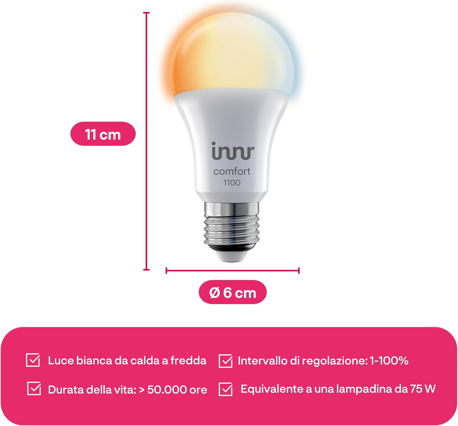Innr Lampadina Smart E27 Zigbee, 4 Pezzi - immagine 8
