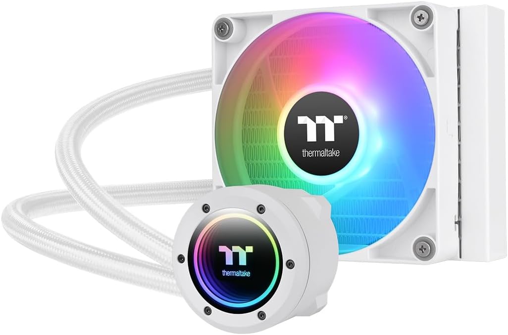 Thermaltake TH120 V2 ARGB Sync CPU Liquid Cooler Snow Edition - immagine 1
