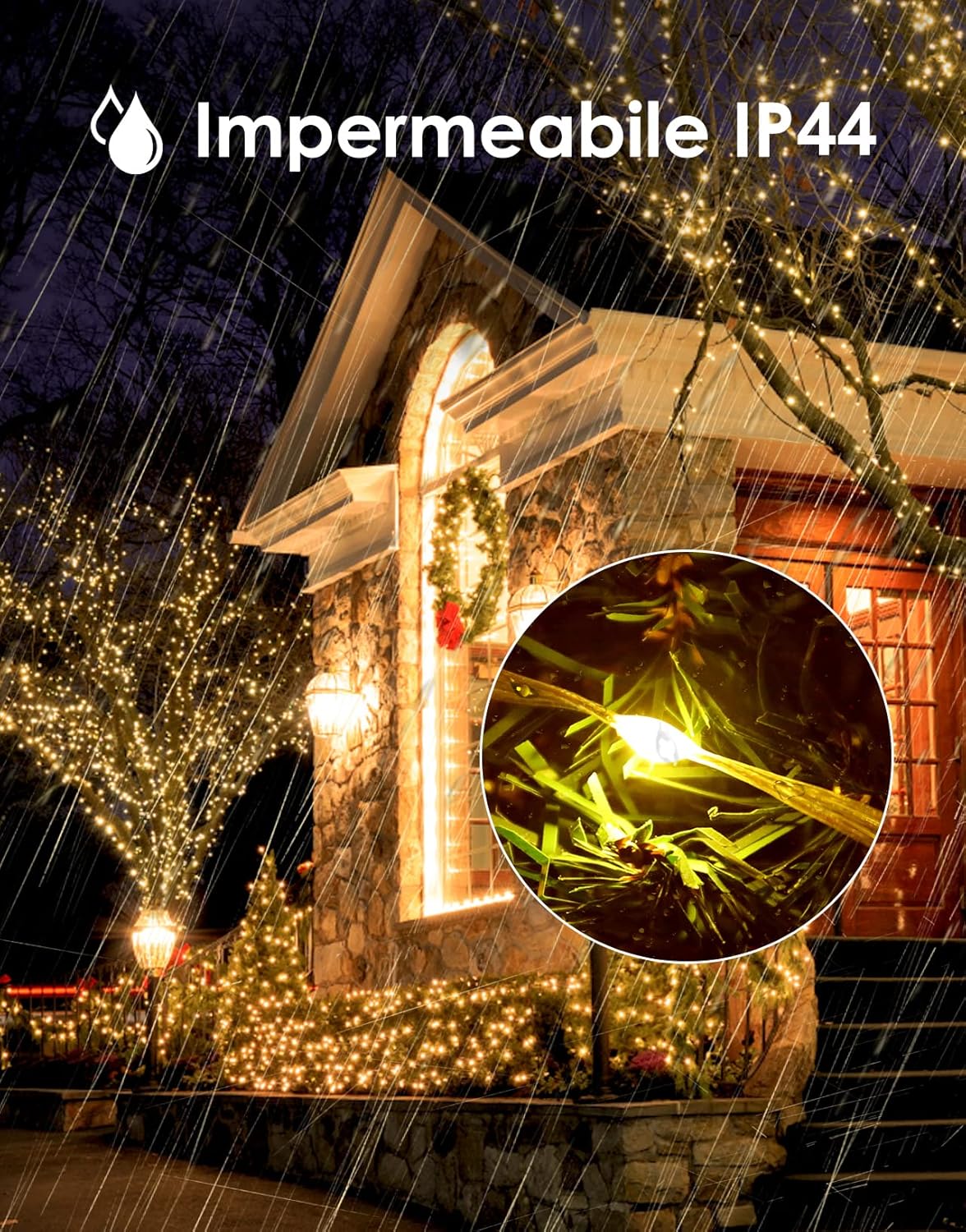 Bescost Catena Luminosa Esterno 50 Metri 500 LED - immagine 9