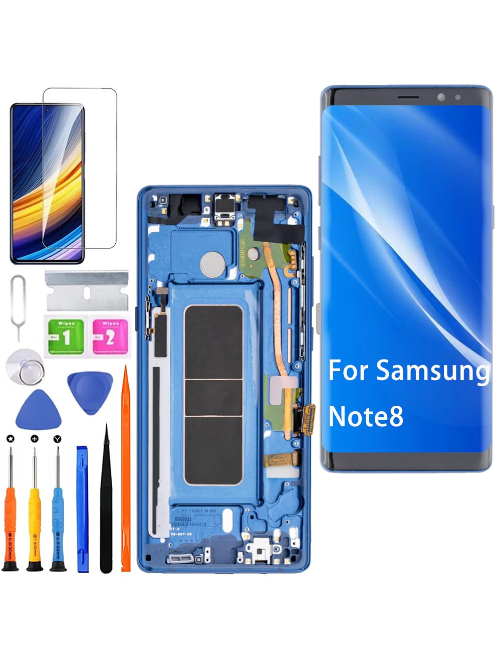 Display di Ricambio TFT per Samsung Galaxy Note 8 (Blu)