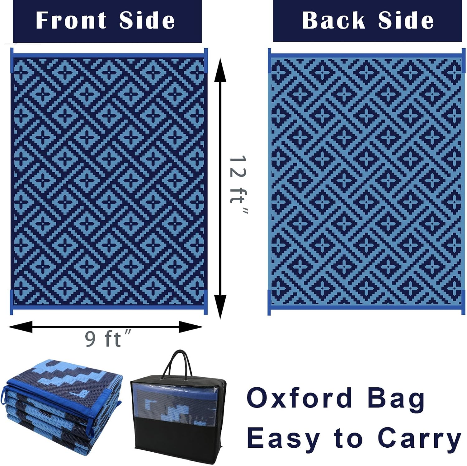 Momooda Tappeto geometrico per esterni 274x365cm - immagine 2