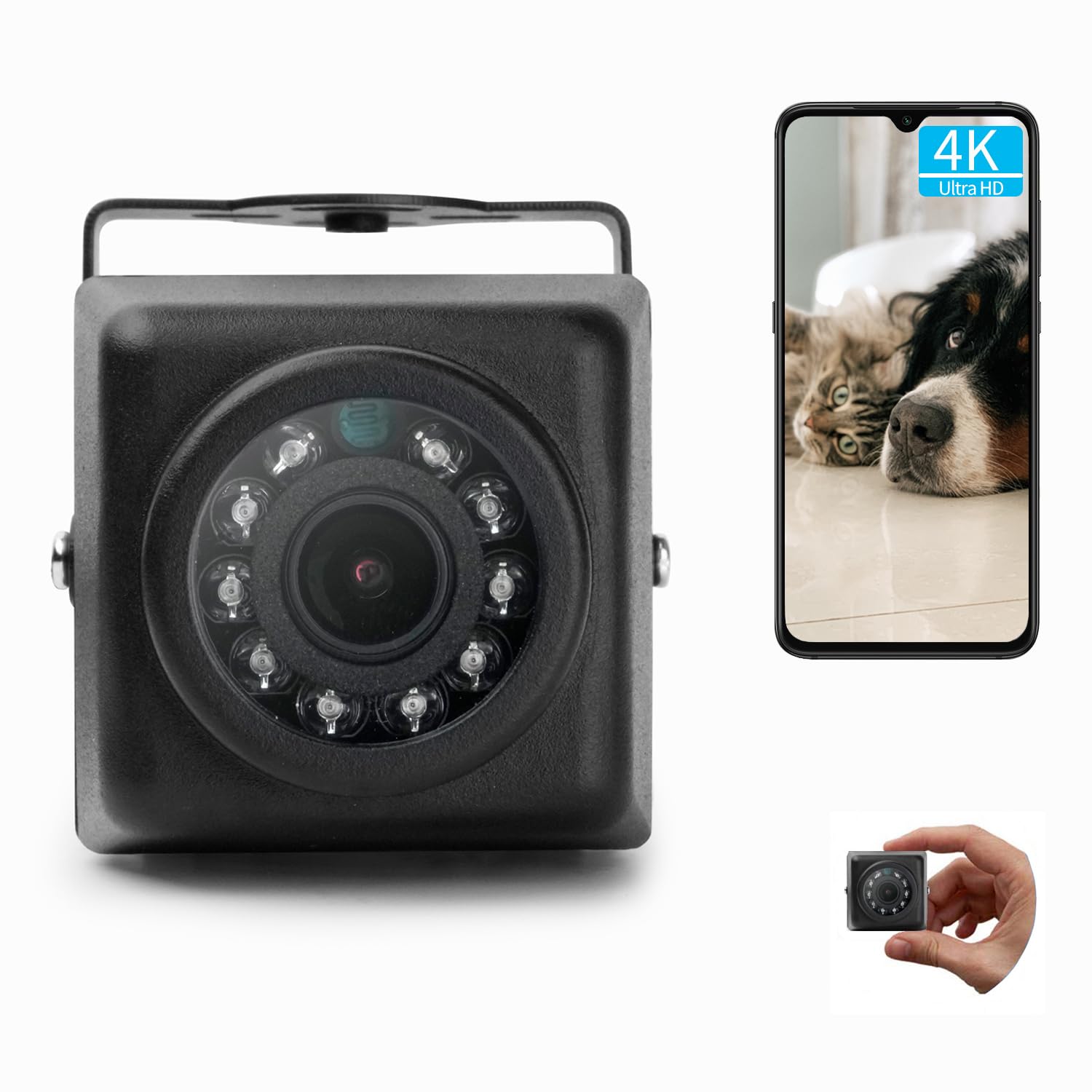 Mini Telecamera IP POE 5MP Esterni, Ultra HD