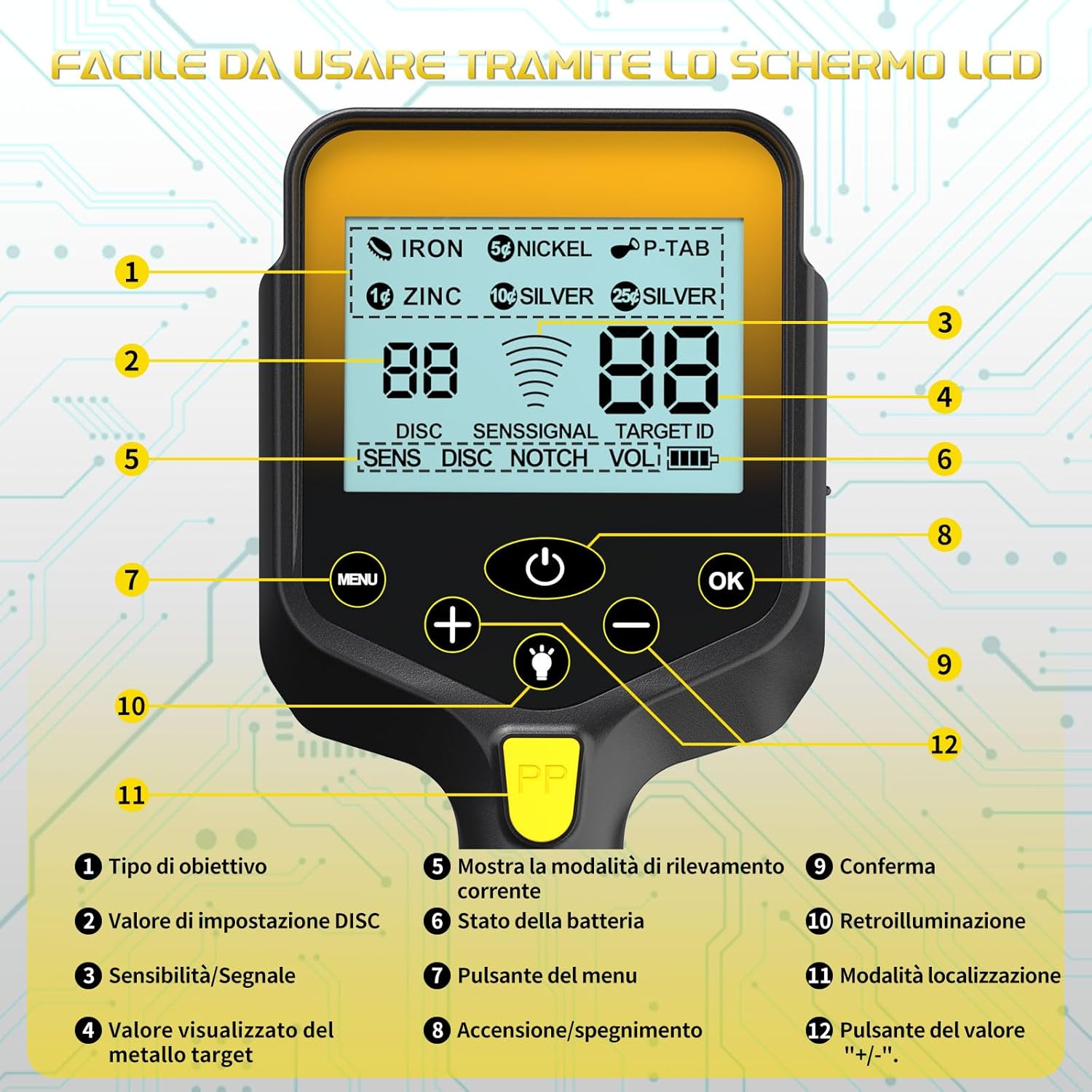 Lolaran Metal Detector Professionale Pieghevole - immagine 5