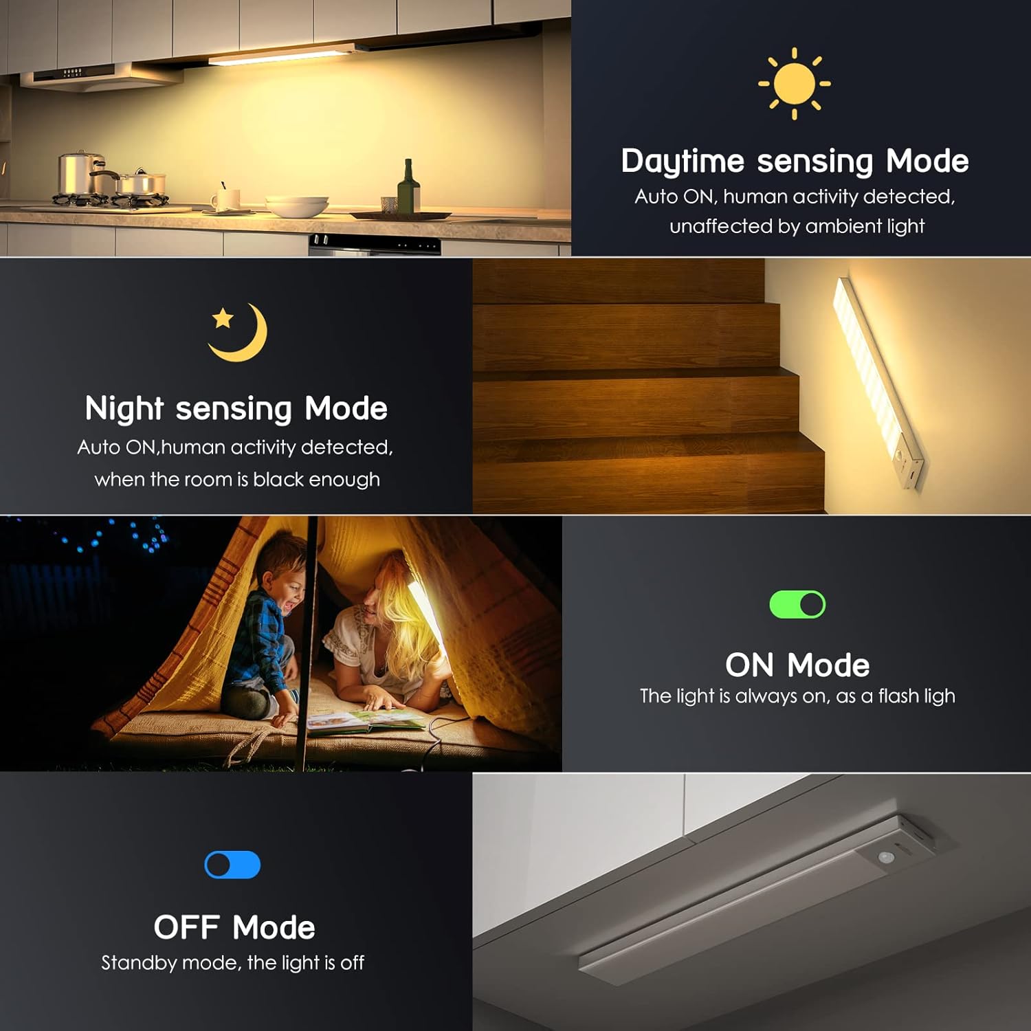 Luce Notturna LED, 3 Pezzi, Luce Bianca Calda - immagine 2