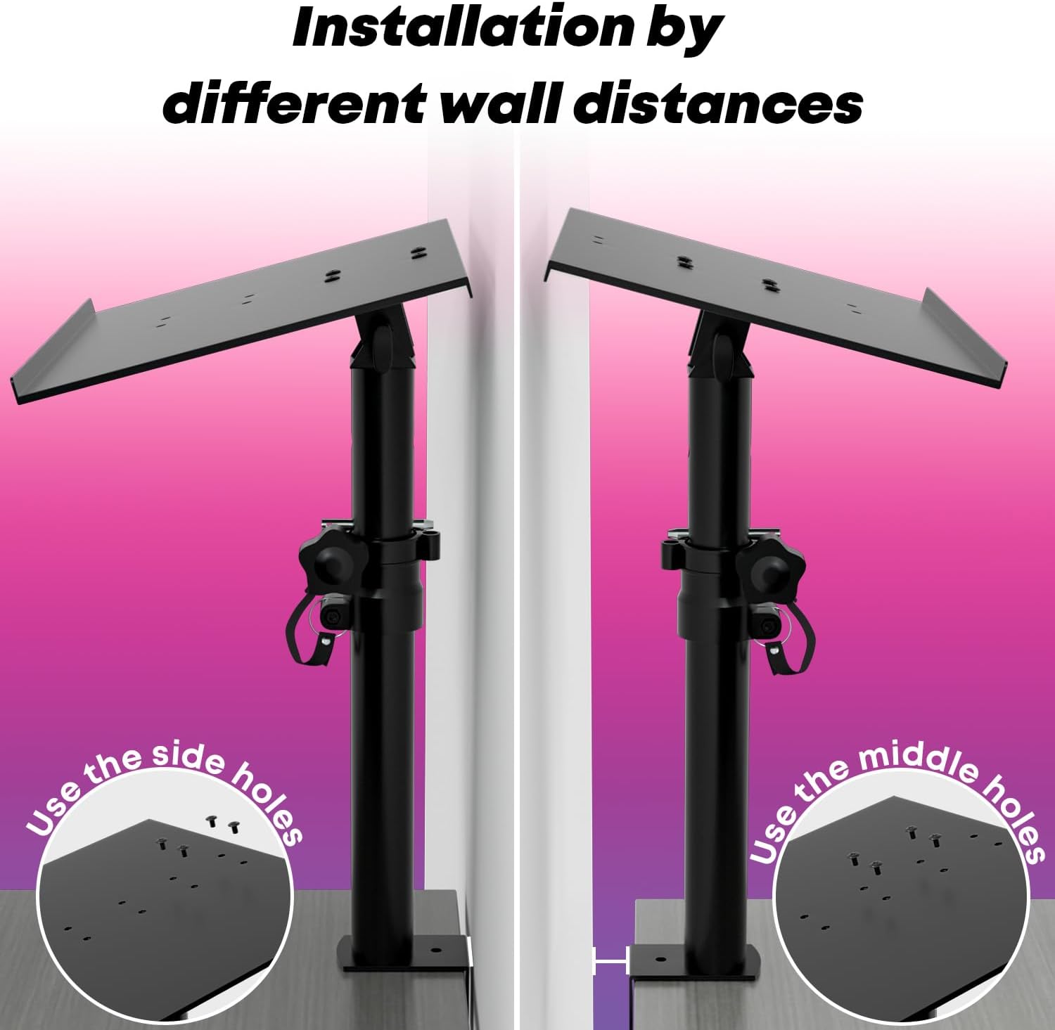 Coppia Supporti da Tavolo Universali per Casse Monitor - immagine 2