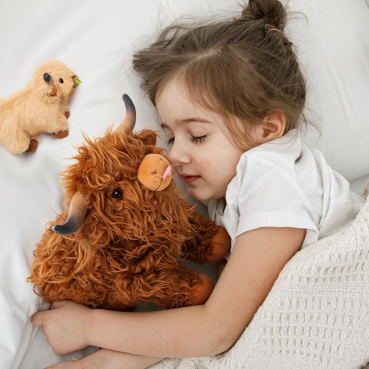 OUOZZZ Highland Cow Teddy - Madre con 4 Peluche - immagine 5