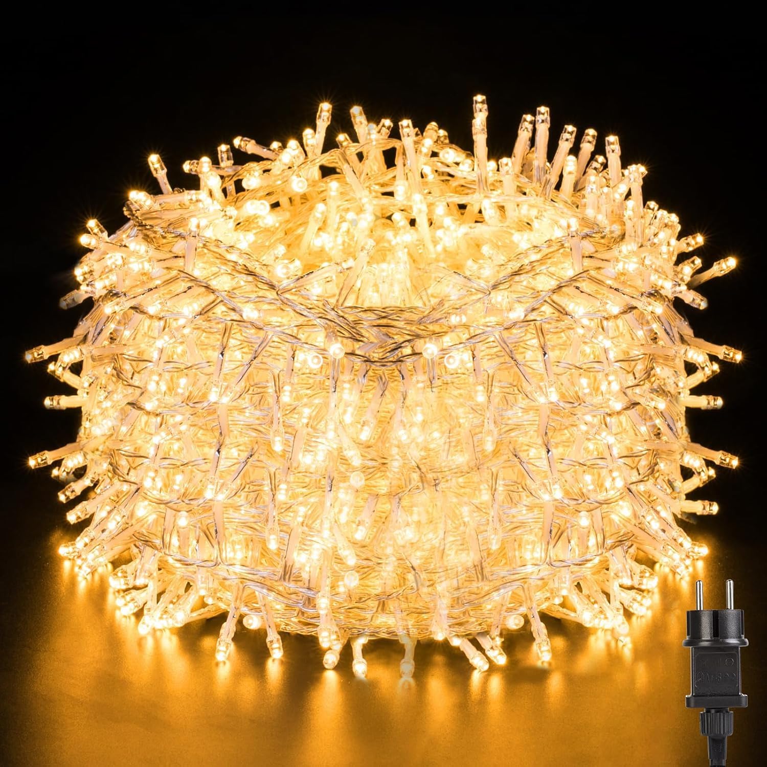 Avoalre Catena Luminosa 1000 LED 25M, Bianco Caldo