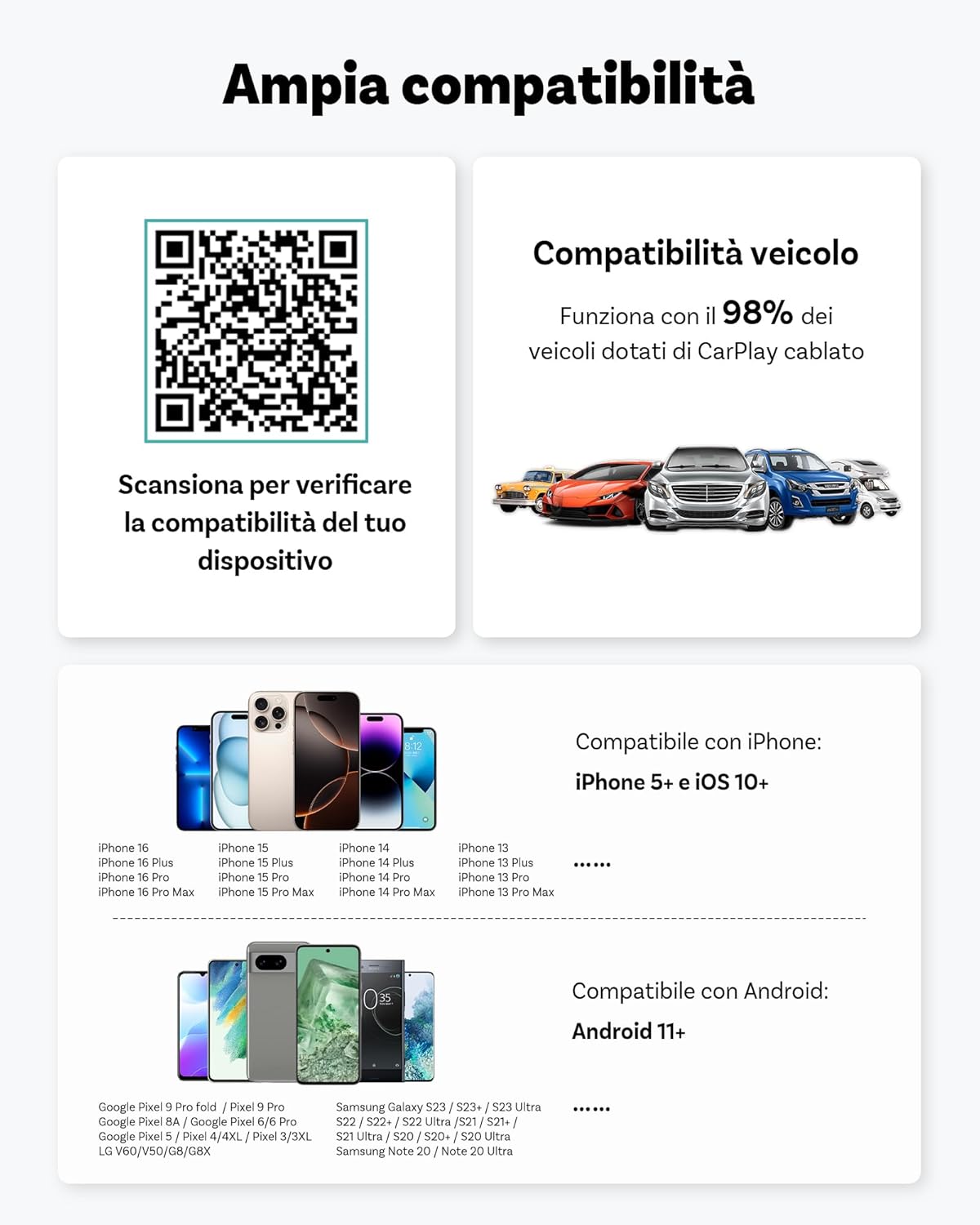 Ottocast 2025 Adattatore CarPlay & Android Auto Wireless - immagine 8