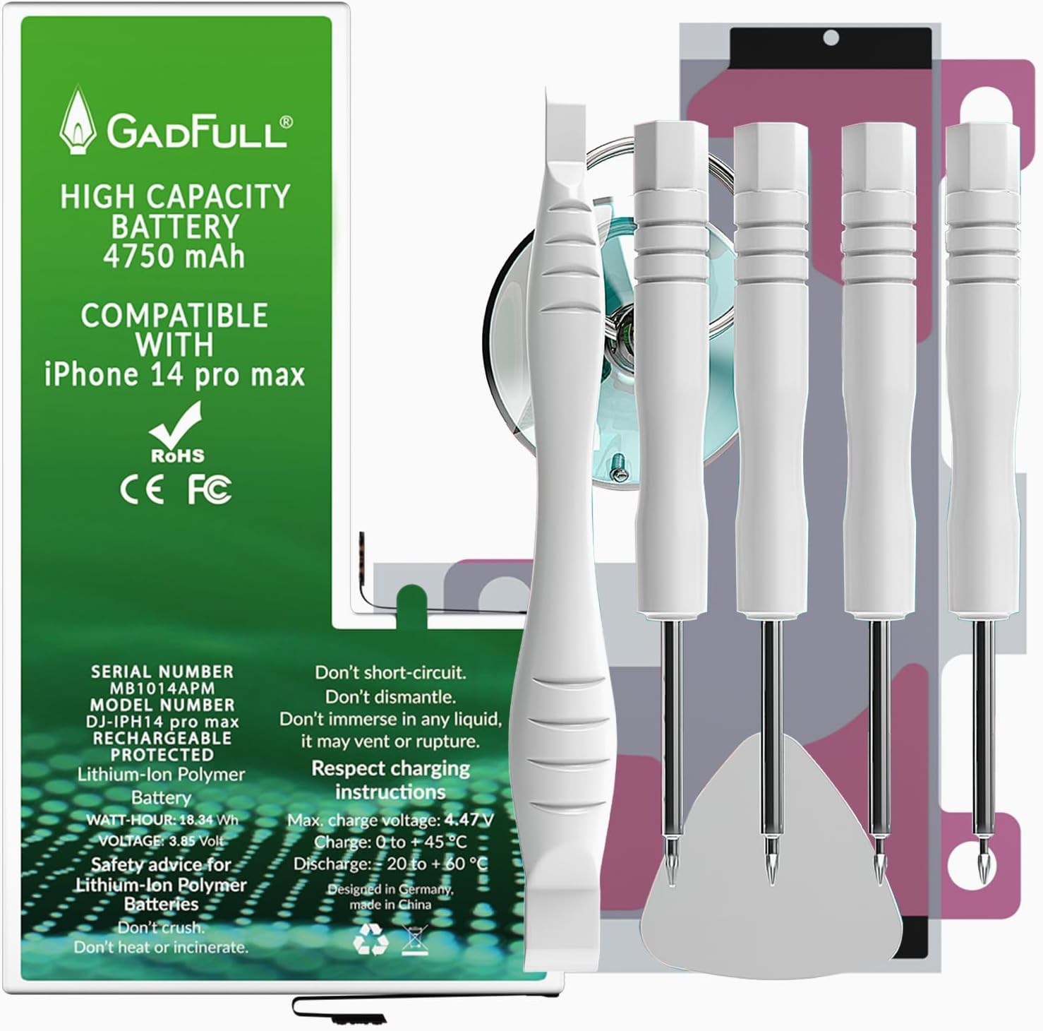 GadFull Batteria Alta Capacità per iPhone 14 Pro Max - immagine 1