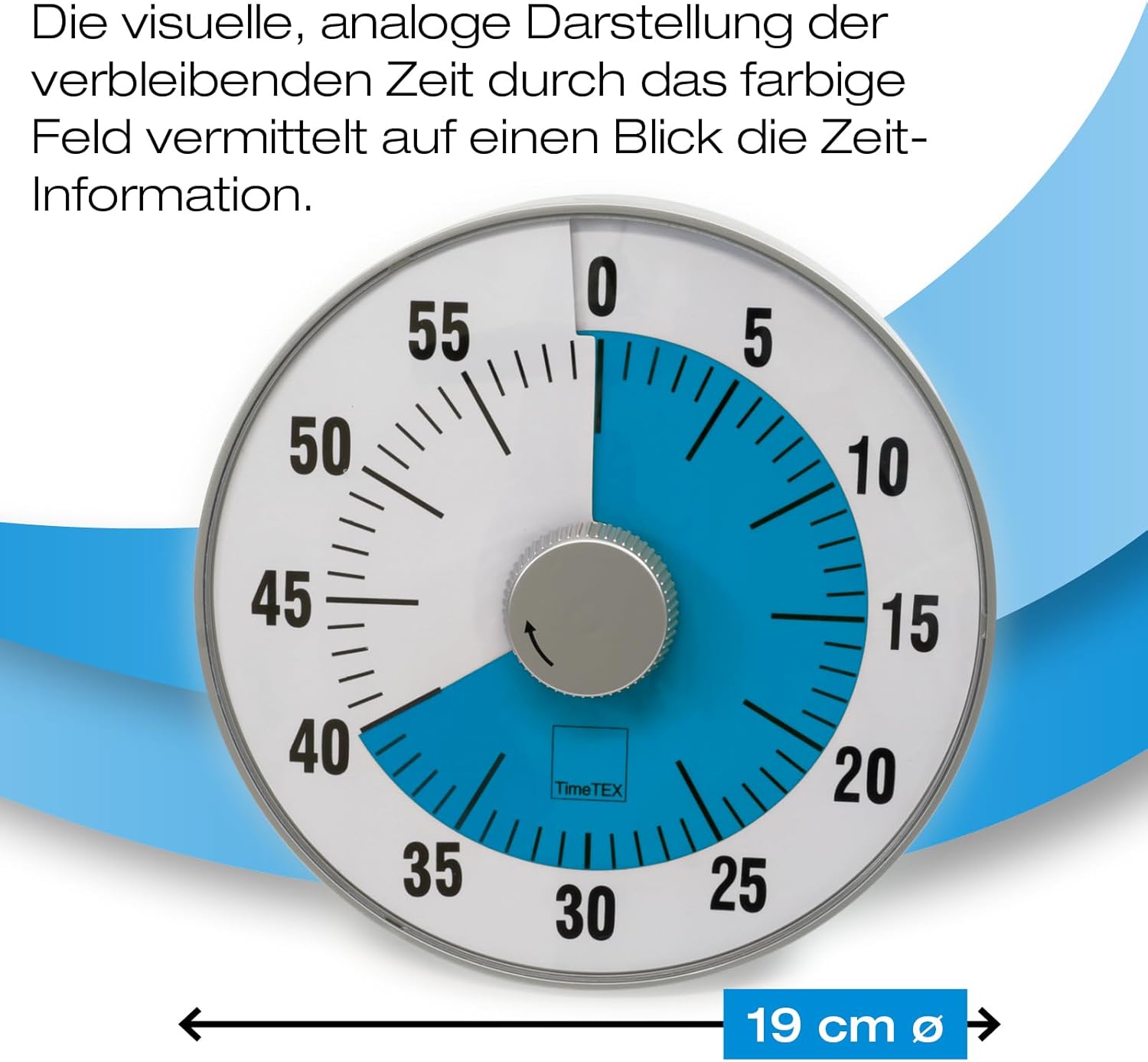 Timetex - Orologio da Polso L Blu 60 Minuti - immagine 5