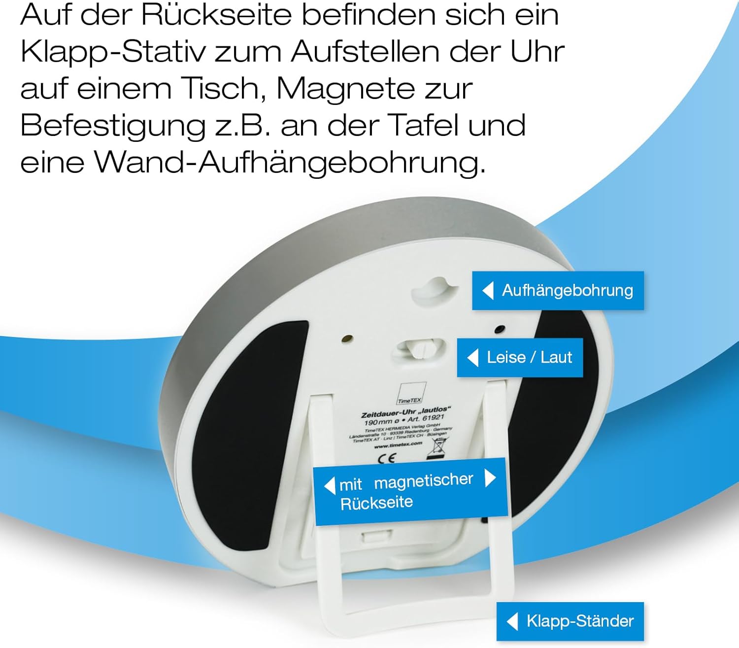 Timetex - Orologio da Polso L Blu 60 Minuti - immagine 7