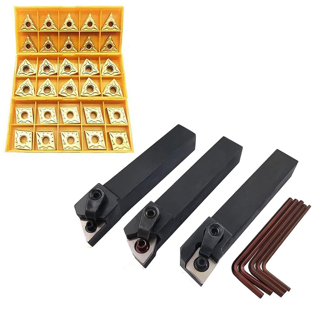 Utensili Tornio CNC Set 37 Pezzi con Inserti Carburo