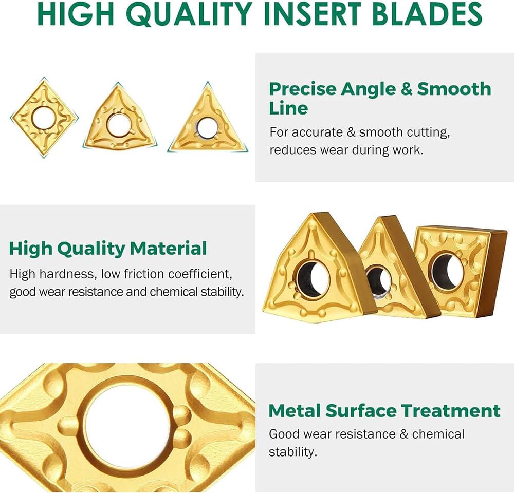 Utensili Tornio CNC Set 37 Pezzi con Inserti Carburo - immagine 4