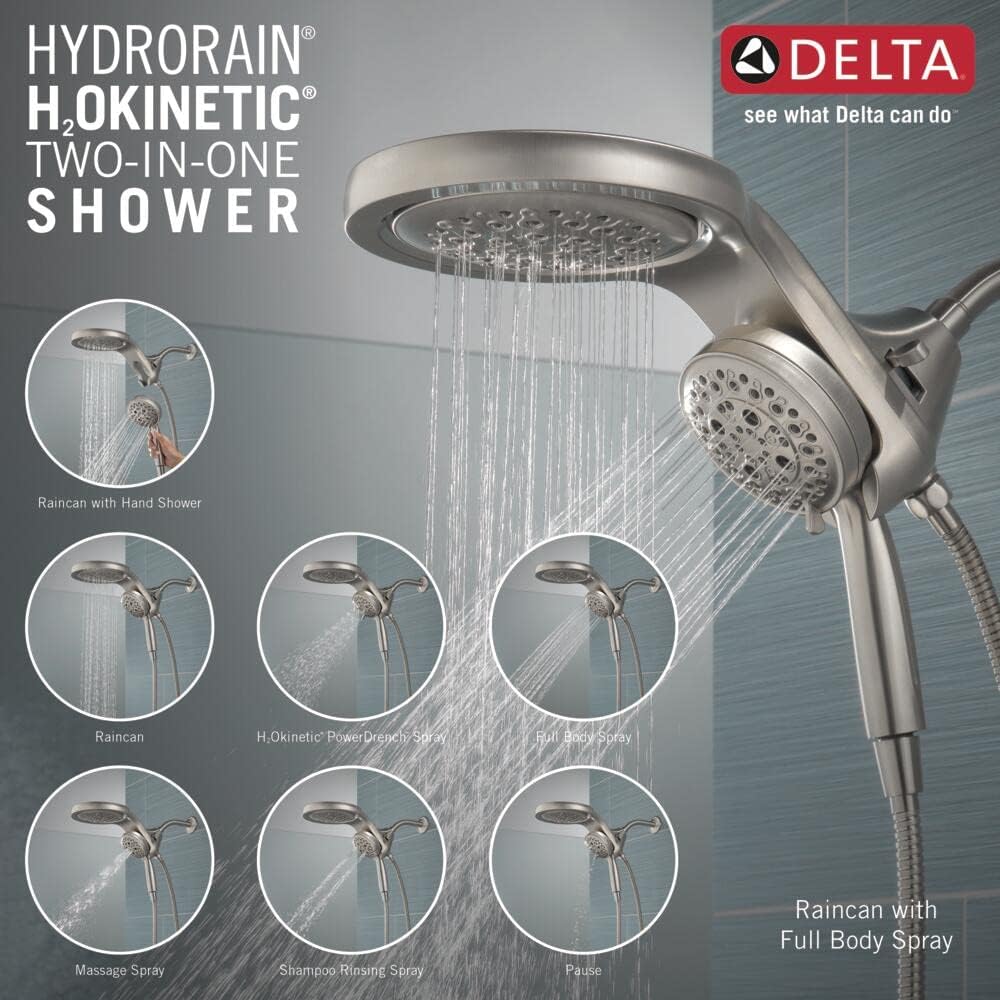 Delta FAUCET 58680-SS25 HydroRain H2Okinetic 2-in-1 - immagine 6