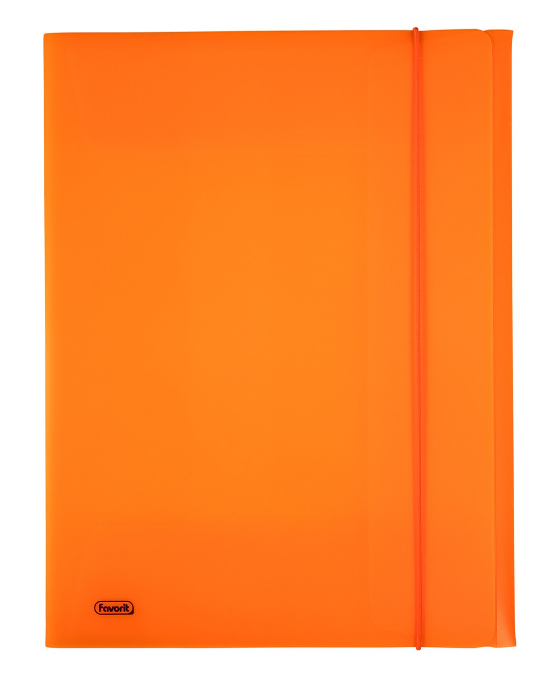Favorit 400102282 Cartella 3 Lembi con Elastico, 24x33 cm, Arancione Fluo