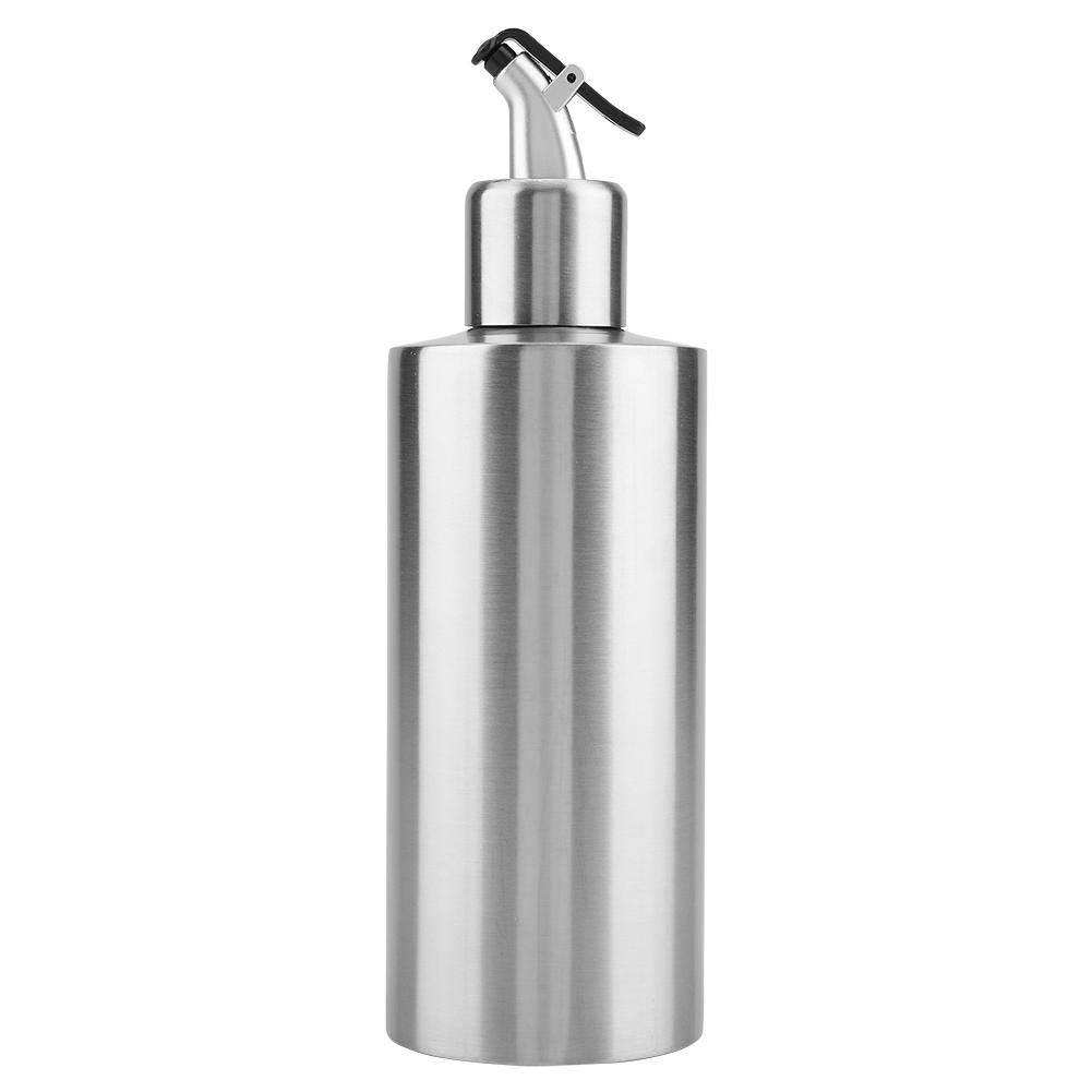 Dispenser per bottiglie di olio in acciaio inox, oliera bottiglia stoviglie per contenitori di olio e aceto, 550ml (B)