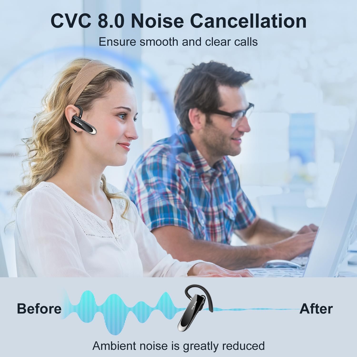 New Bee Auricolare Bluetooth Singolo 5.0 Mono - immagine 3