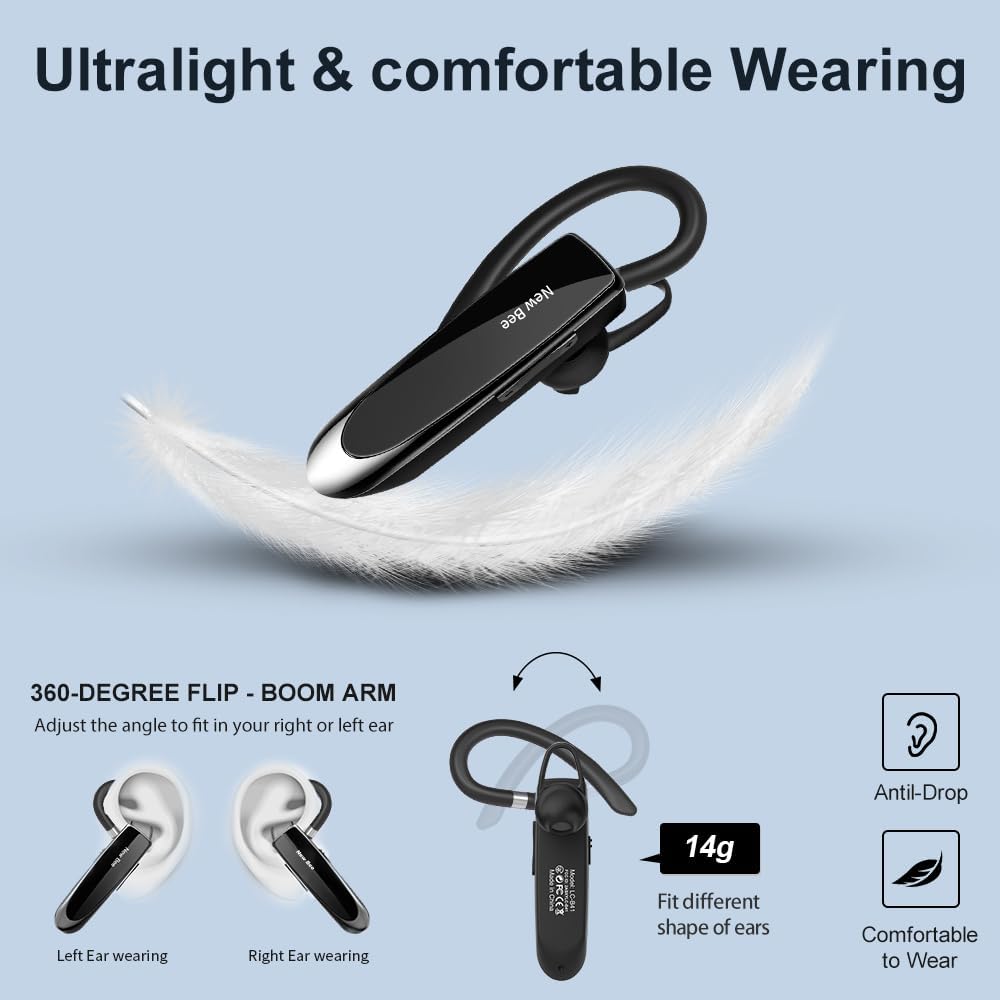 New Bee Auricolare Bluetooth Singolo 5.0 Mono - immagine 5