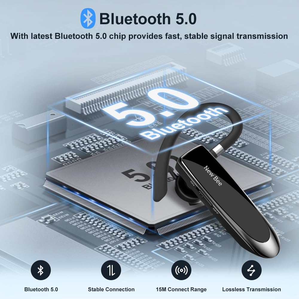 New Bee Auricolare Bluetooth Singolo 5.0 Mono - immagine 8