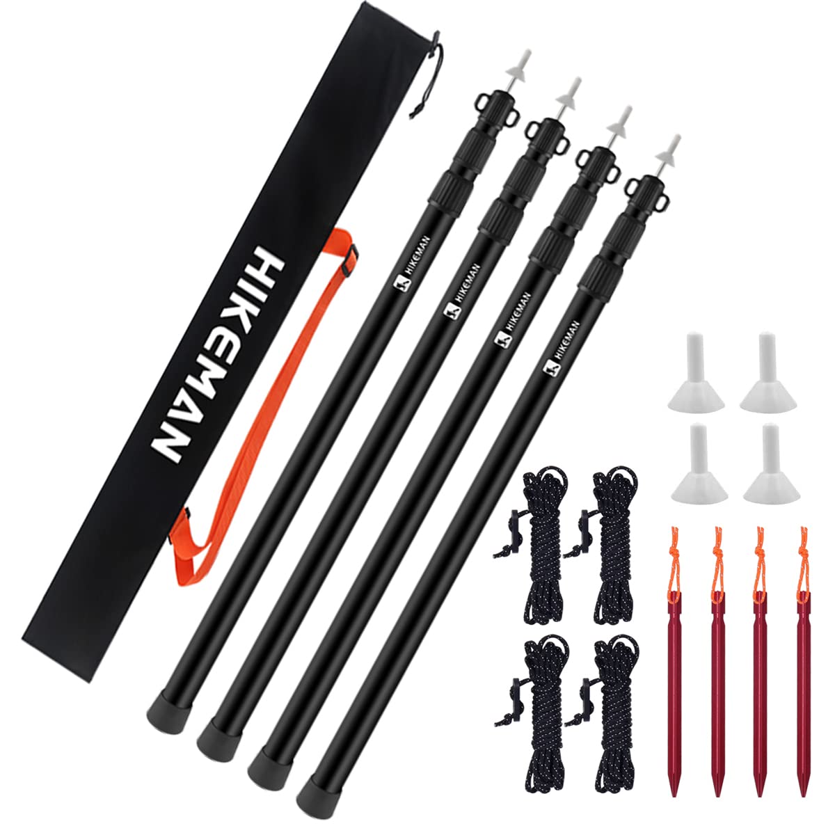 Hikeman Pali Telescopici in Alluminio per Tenda/Telone