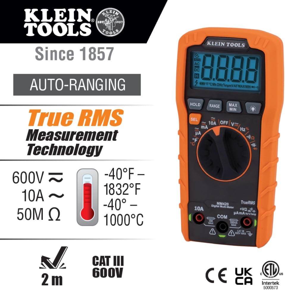 Klein Tools Multimetro Digitale MM420 TRMS Auto-Ranging - immagine 2
