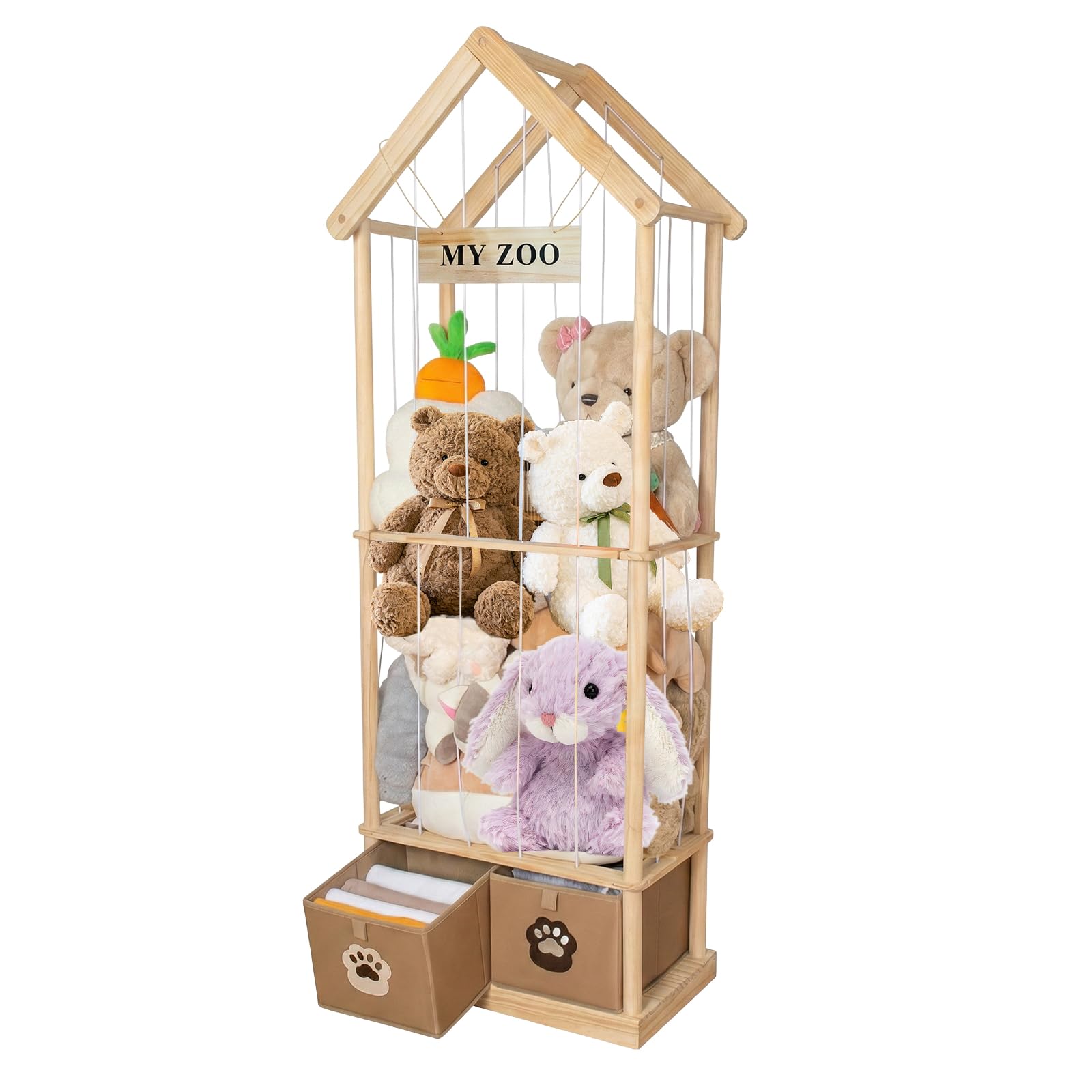 Gabbia in legno di peluche