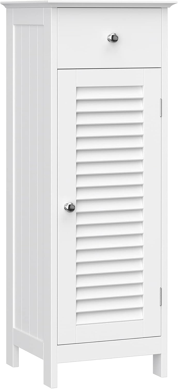 Vasagle Mobiletto Bagno Salvaspazio 30x32x87 cm, Bianco - immagine 1