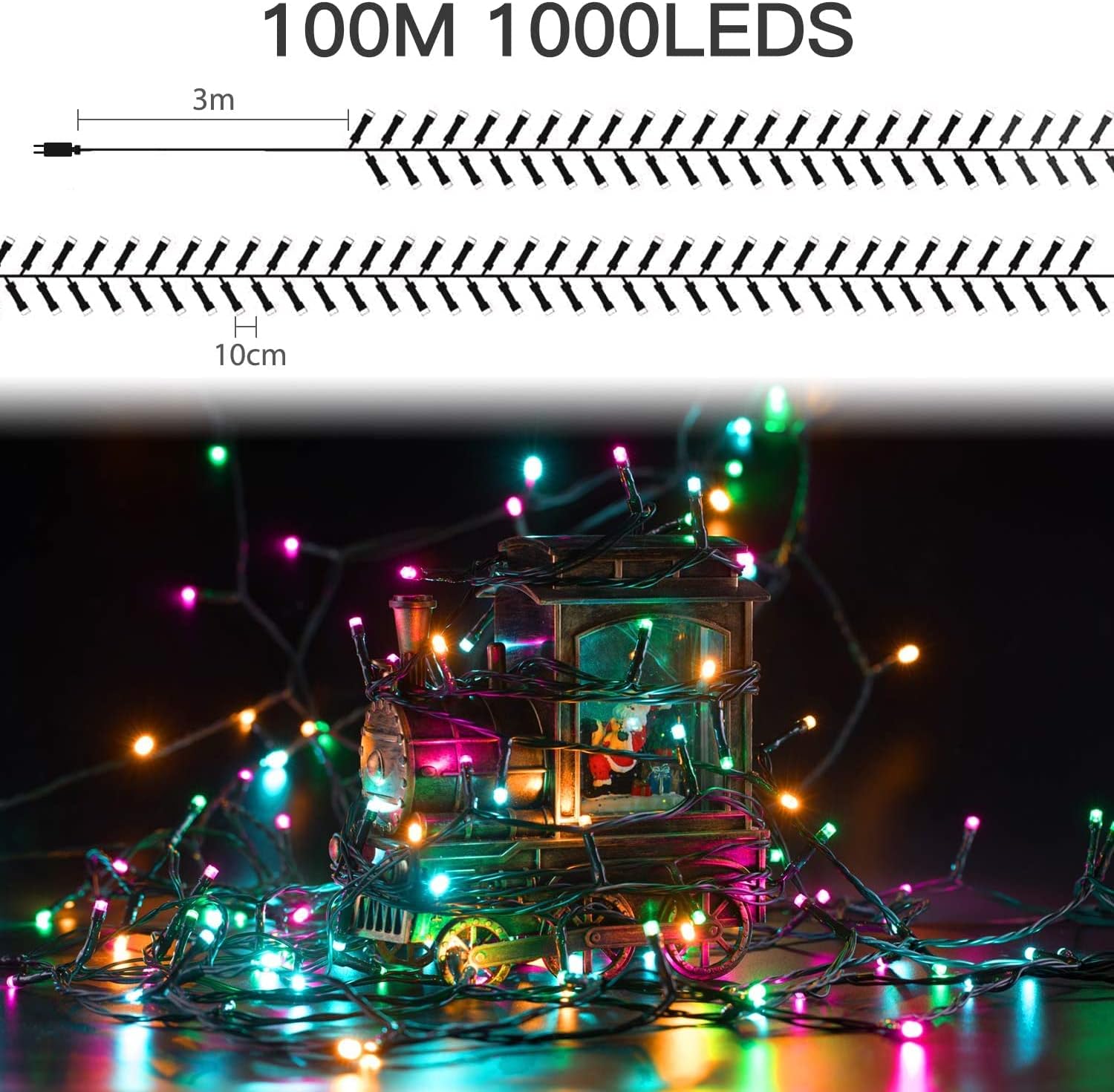 Elegear Catena Luminosa Esterno 100M 1000LEDs - immagine 6
