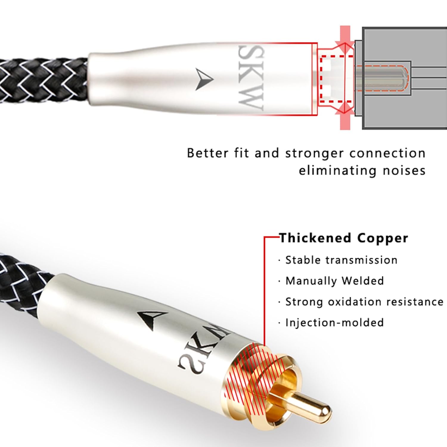Skw Cavo Coassiale Digitale RCA S/PDIF 1.5M - immagine 4