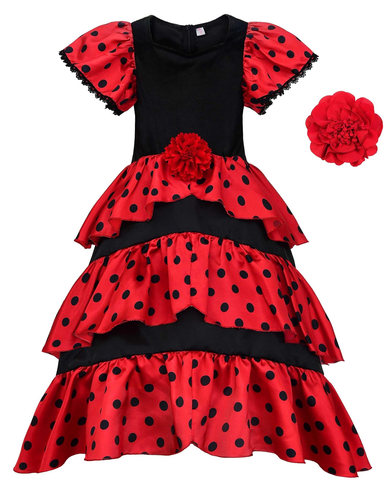 ReliBeauty Costume Flamenco Bambina 3-12 Anni