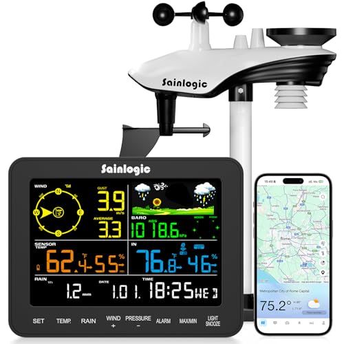 Sainlogic Stazione Meteo WiFi 7 in 1 con Sensore Esterno