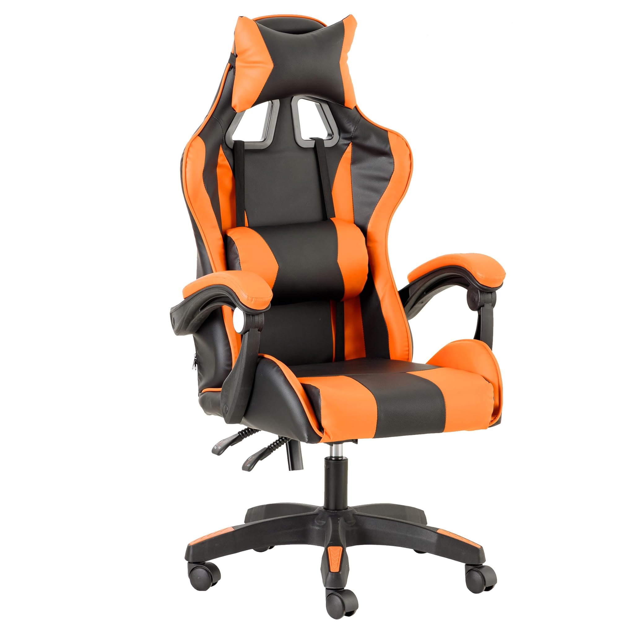 Baroni Home Sedia da Gaming Ergonomica, Arancione