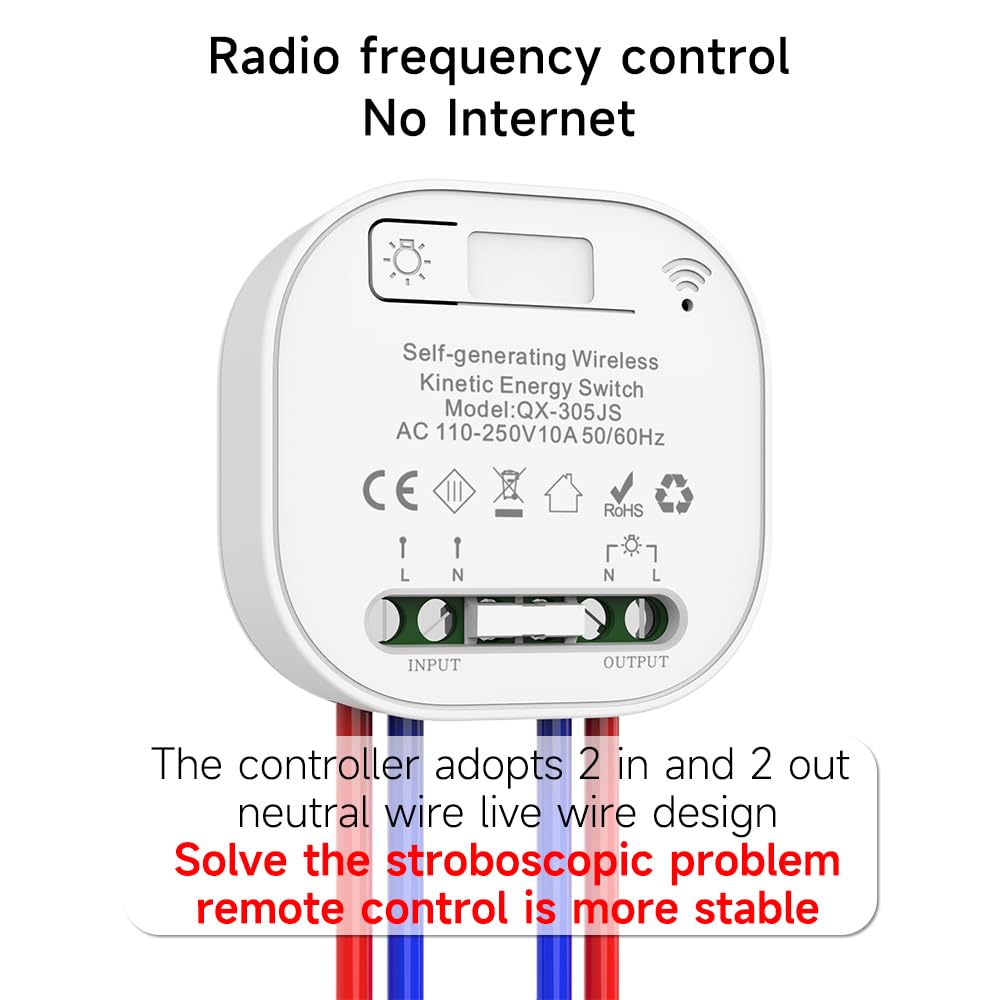 Cerhot Interruttore Radio Wireless da Parete 230V - immagine 6