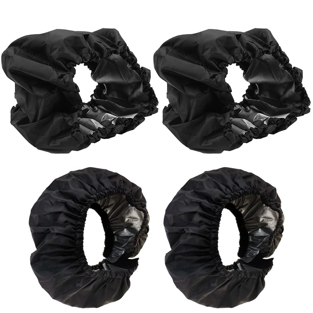 Plabbdpl Copriruota per Passeggino 4 Pezzi, Nero