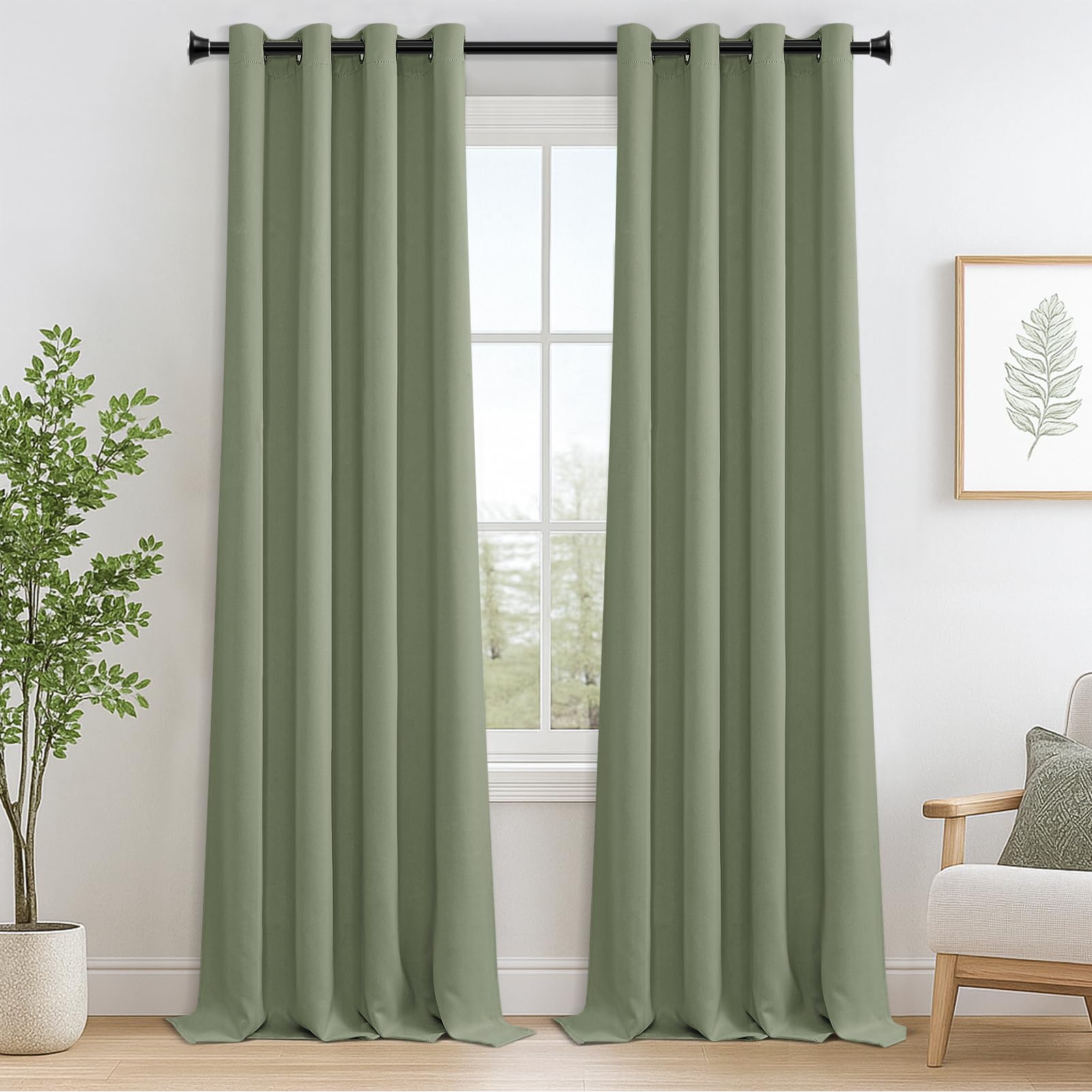 Mrtrees 2 Tende Oscuranti Termiche 140x280 CM, Verde