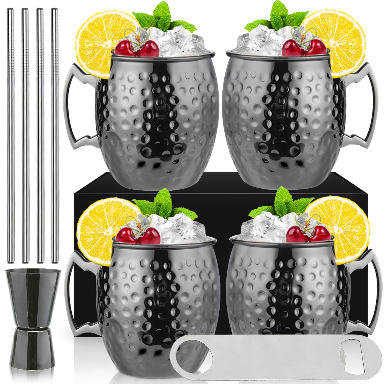 Set 4 Tazze Moscow Mule Black 510oz