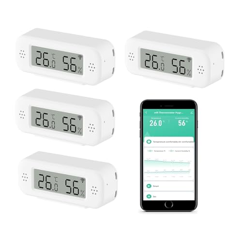 Termometro Igrometro Digitale Intelligente WiFi (4 Pack)