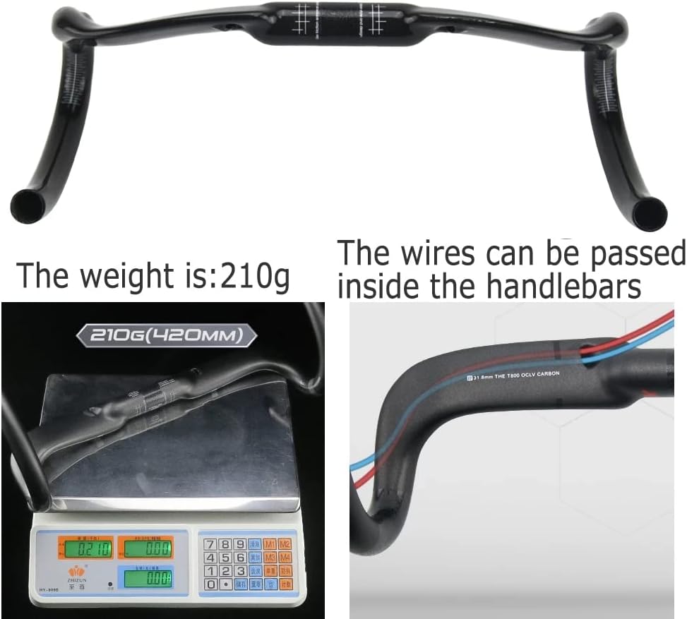 Alfa Pasca Manubrio Bici Corsa in Carbonio 31.8*400mm - immagine 5