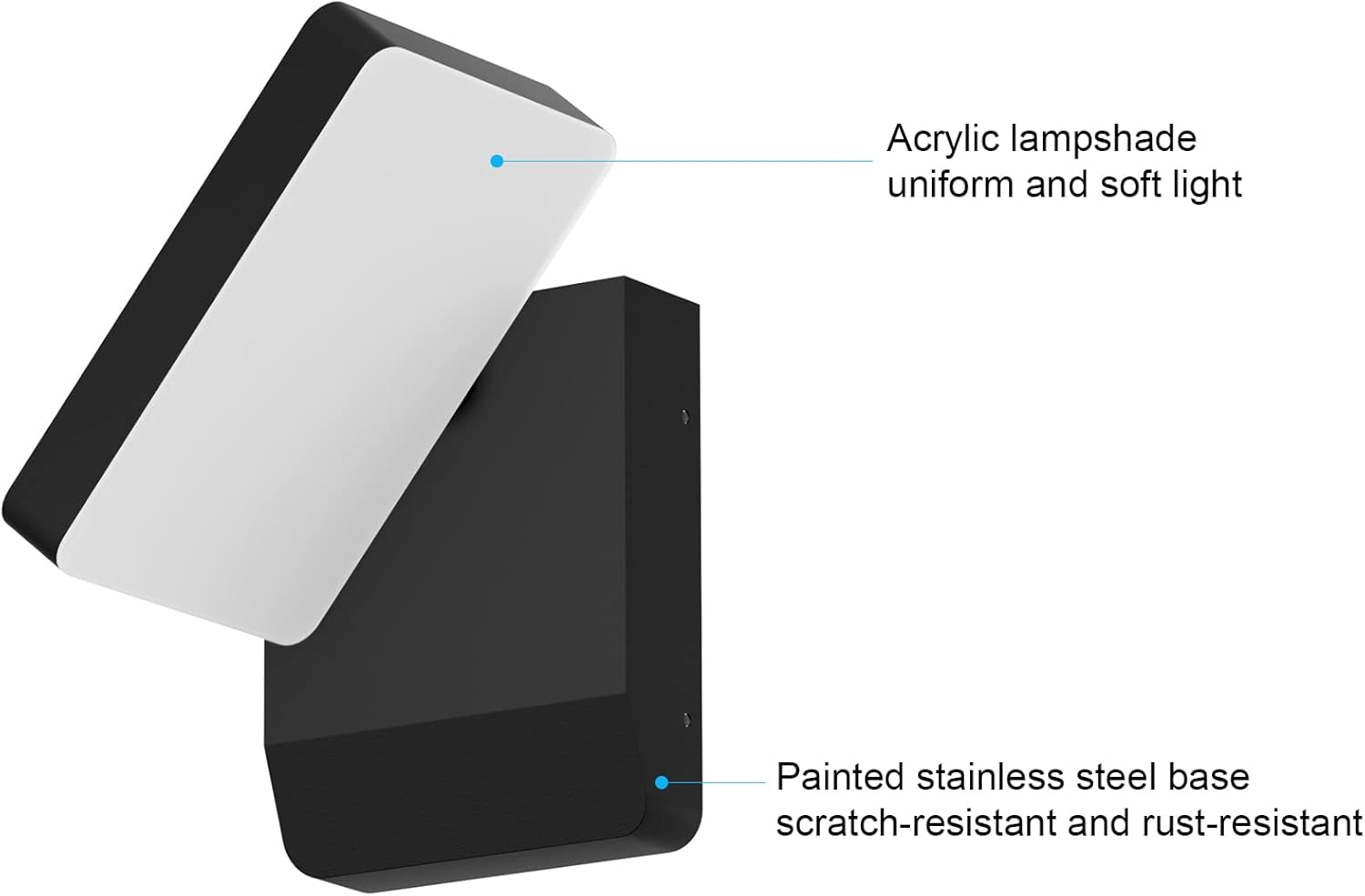 K-bright Applique LED 20W 4500K, Nera - immagine 2