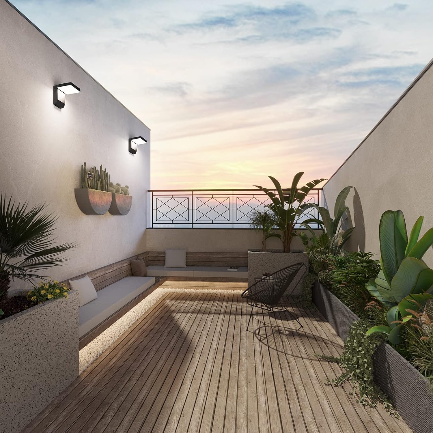 K-bright Applique LED 20W 4500K, Nera - immagine 4