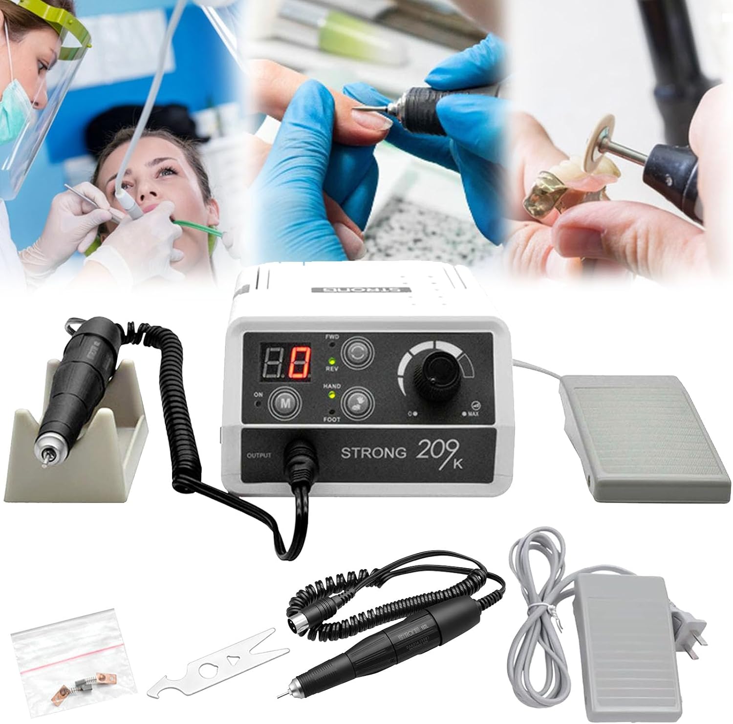 Dispositivo Lucidatura per Micromotore Elettrico 0-45000 Giri/Min