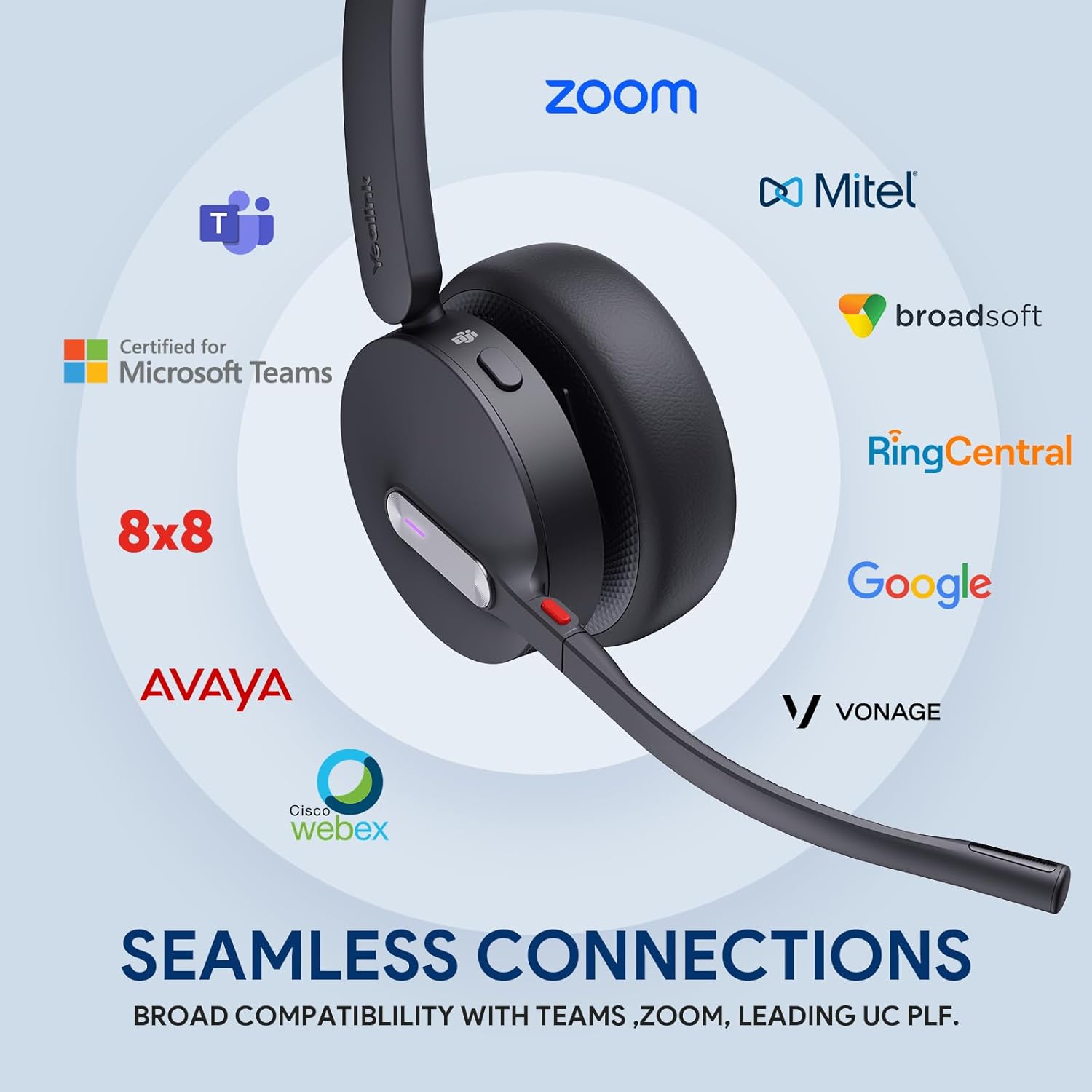 Yealink WH64 - Cuffie Ibride DECT e Bluetooth 32h - immagine 8