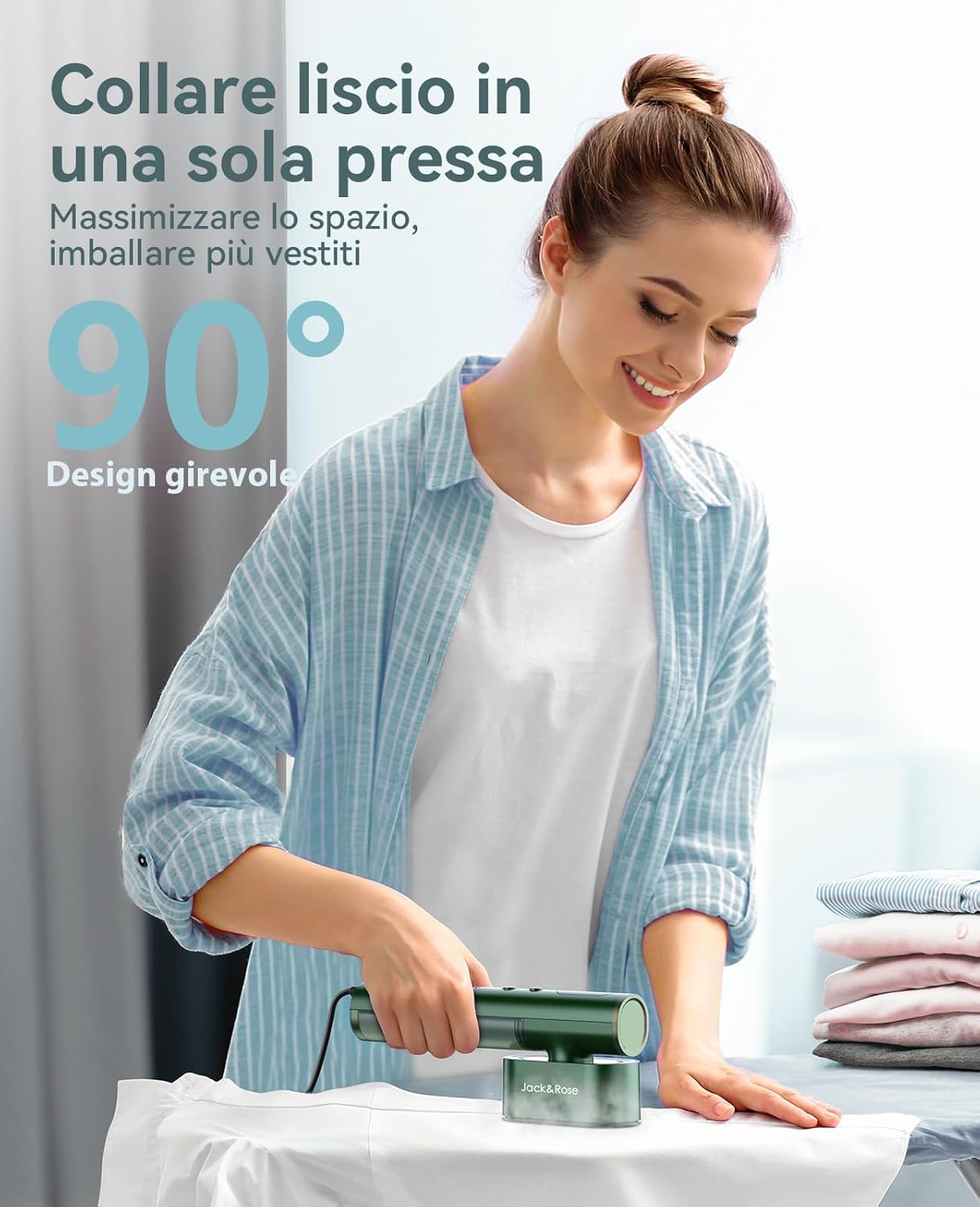 Ferro da Stiro da Viaggio 1000W Verde - immagine 7