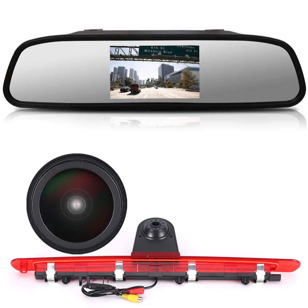 Telecamera Retromarcia Luce Freno con Specchietto 4.3"