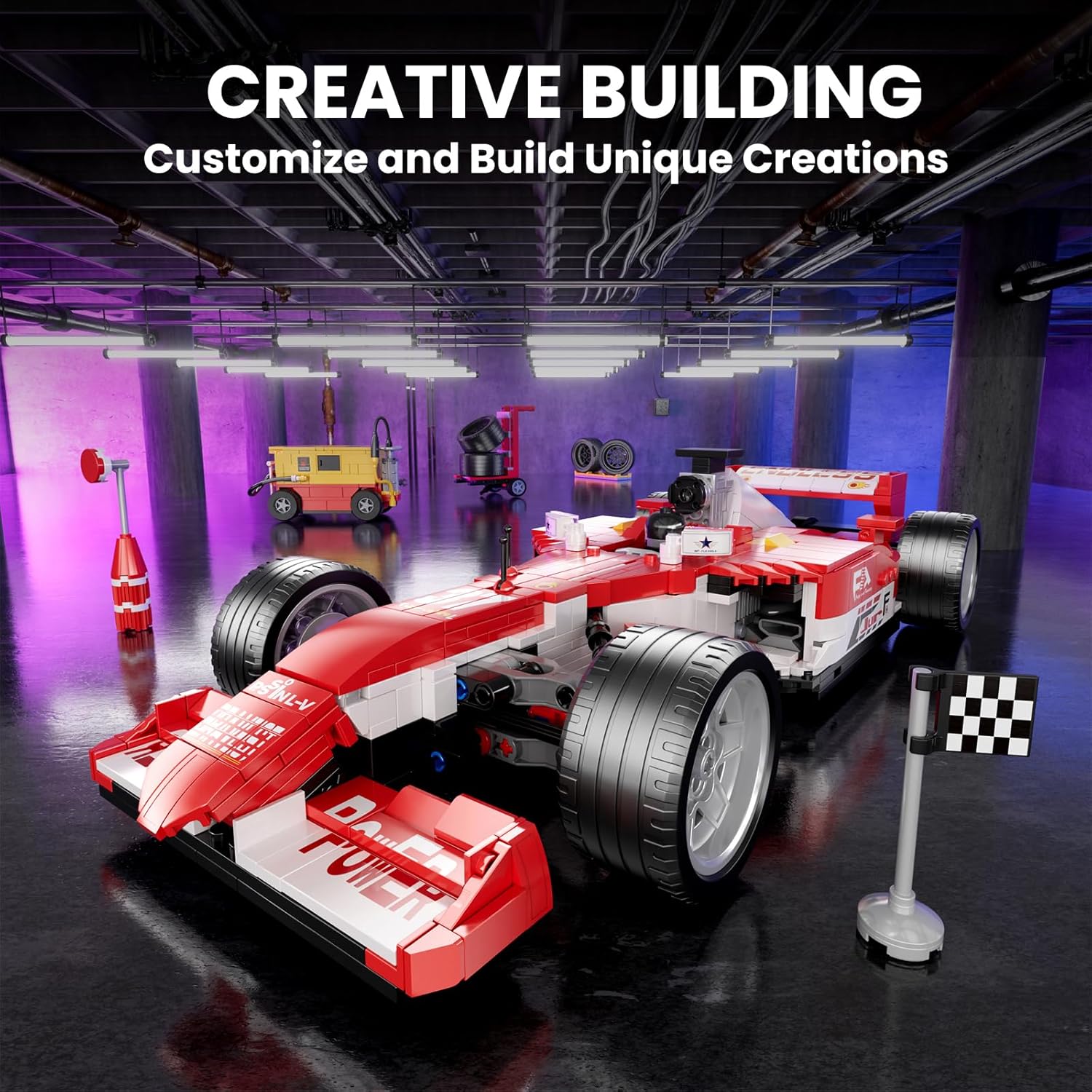 Mould King 10035 Technik - Auto da Corsa Formula 1 (1603 pz) - immagine 3