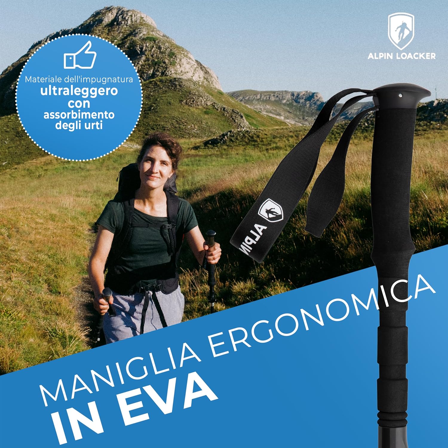 Alpin Loacker Bastoncini Trekking Carbonio o Alluminio - immagine 3