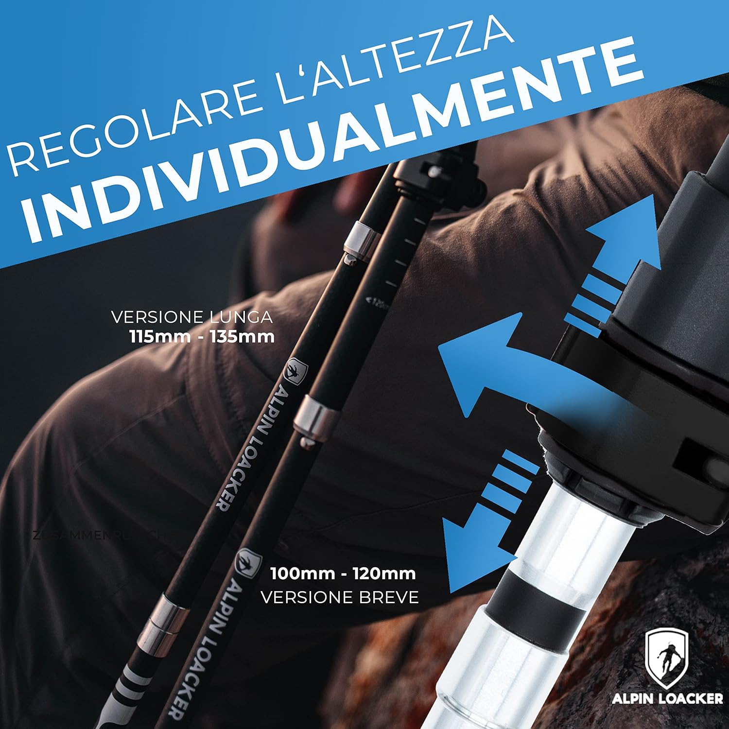Alpin Loacker Bastoncini Trekking Carbonio o Alluminio - immagine 4