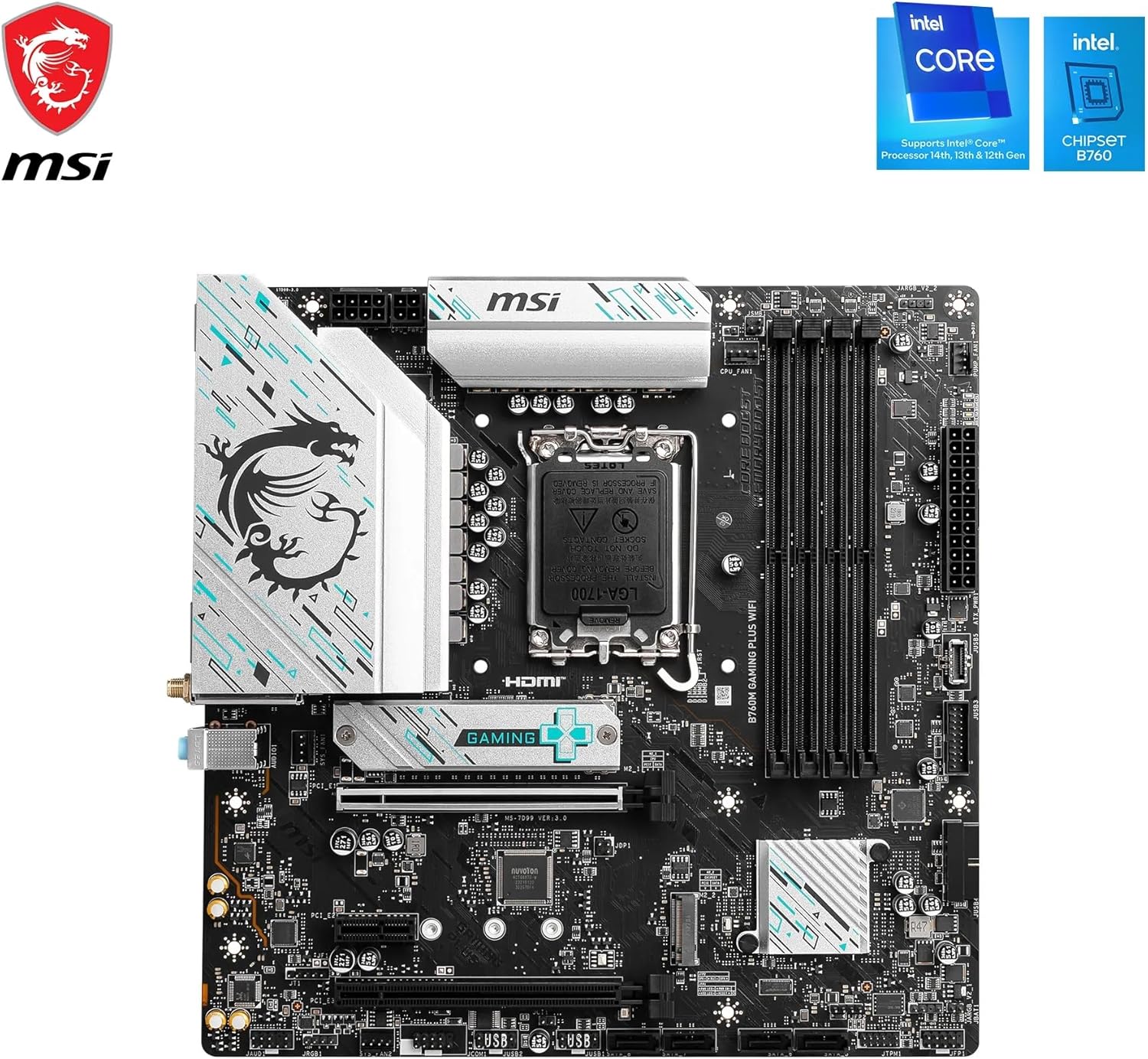MB MSI Intel 1700 B760M GAMING PLUS WIFI - immagine 2