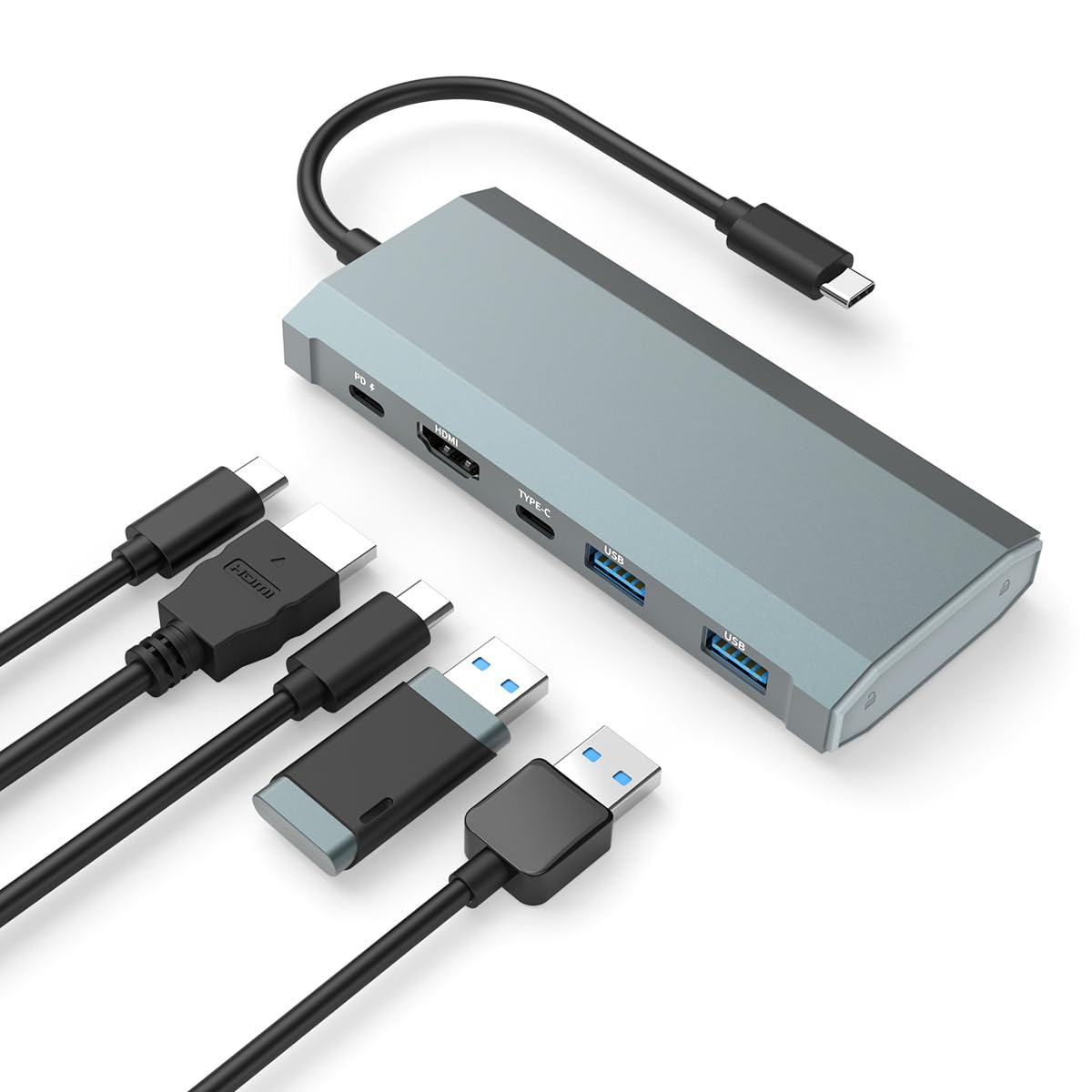 Isheep USB-C HUB 6-in-1 Docking Station con Custodia SSD