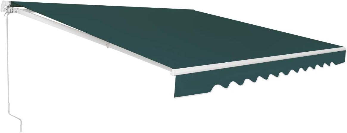 FANTASK Tenda da sole regolabile con angolo di 5-35°, con manico lungo, UPF50+, tenda da sole per terrazze, 300 x 250 cm (verde)